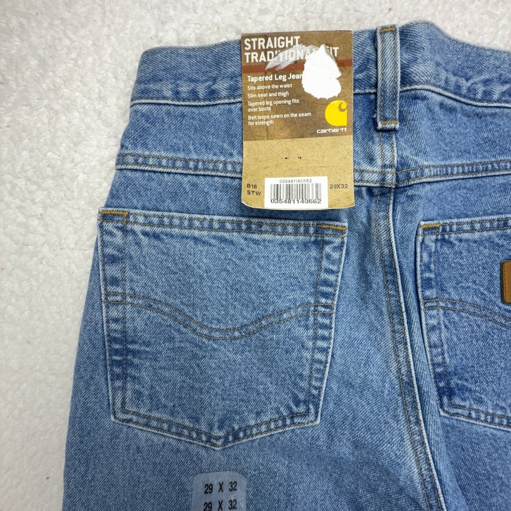 Carhartt Straight Traditional Fit Tapered Leg Jeans Mens 29x32 B18 STW NWT NOS